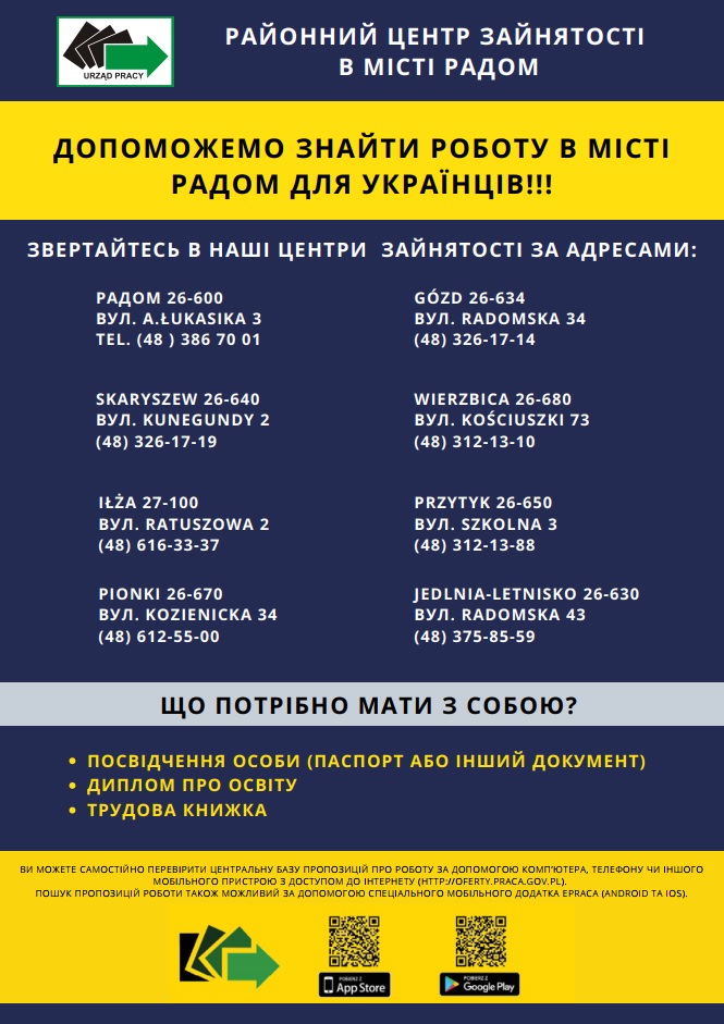 Plakat w języku Ukraińskim