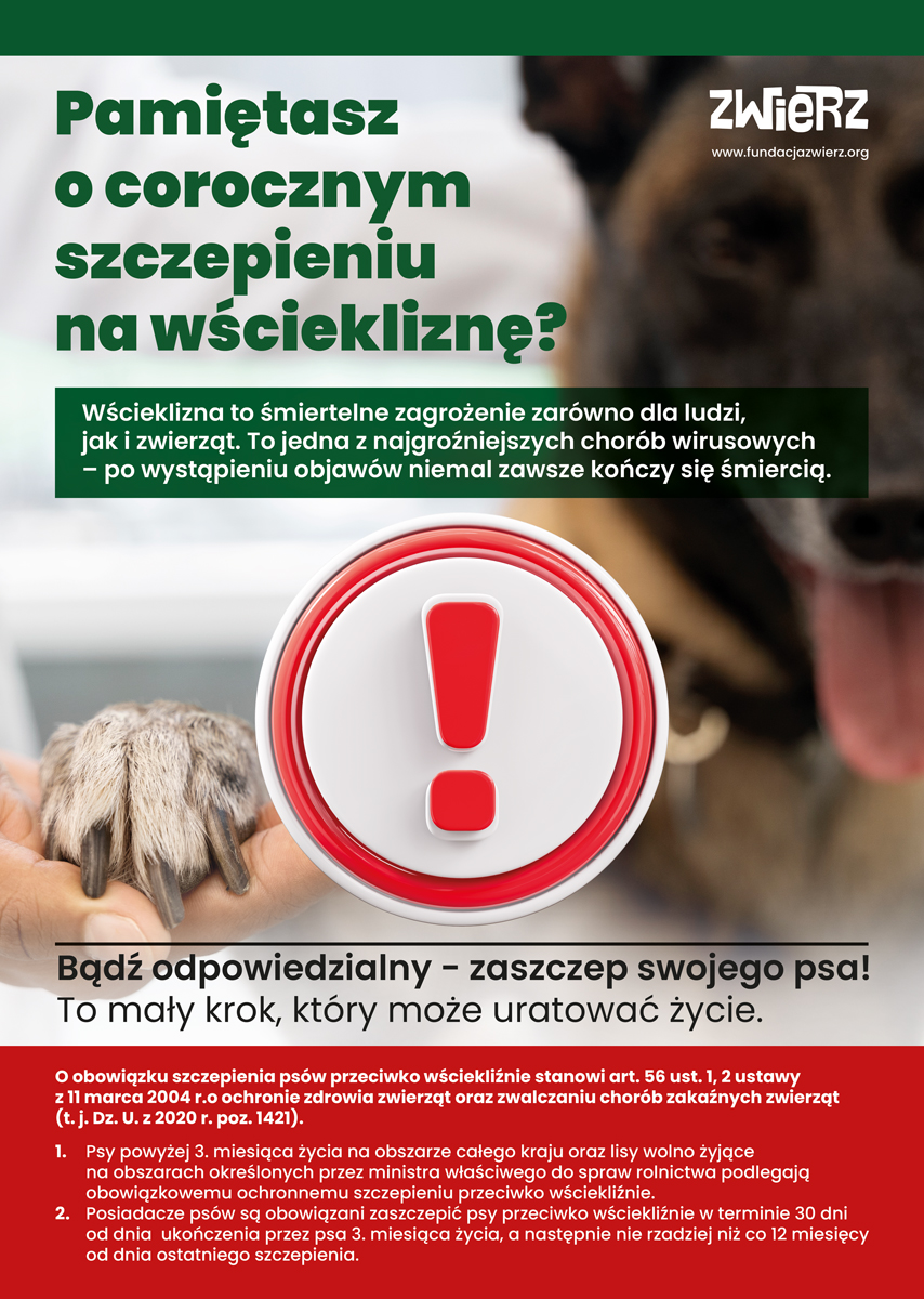 Coroczne szczepienie przeciwko wściekliźnie