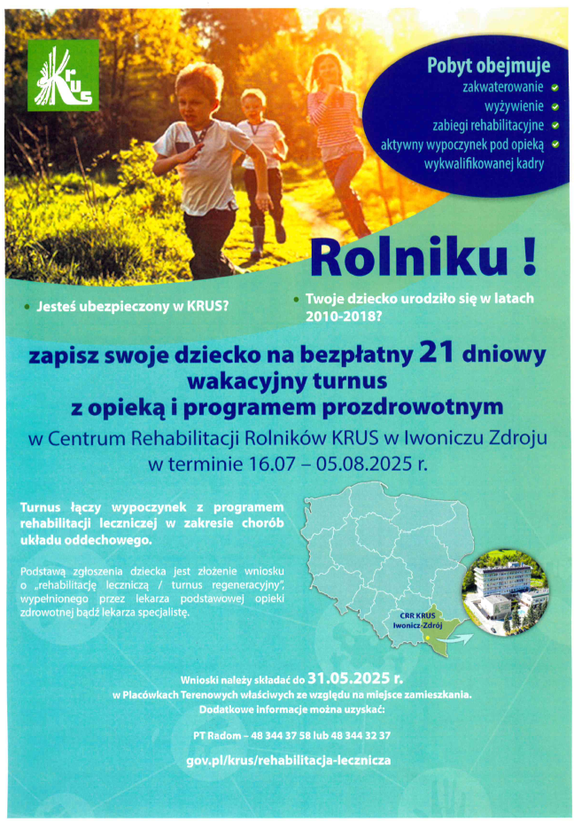 Bezpłatny 21 dniowy turnus wakacyjny